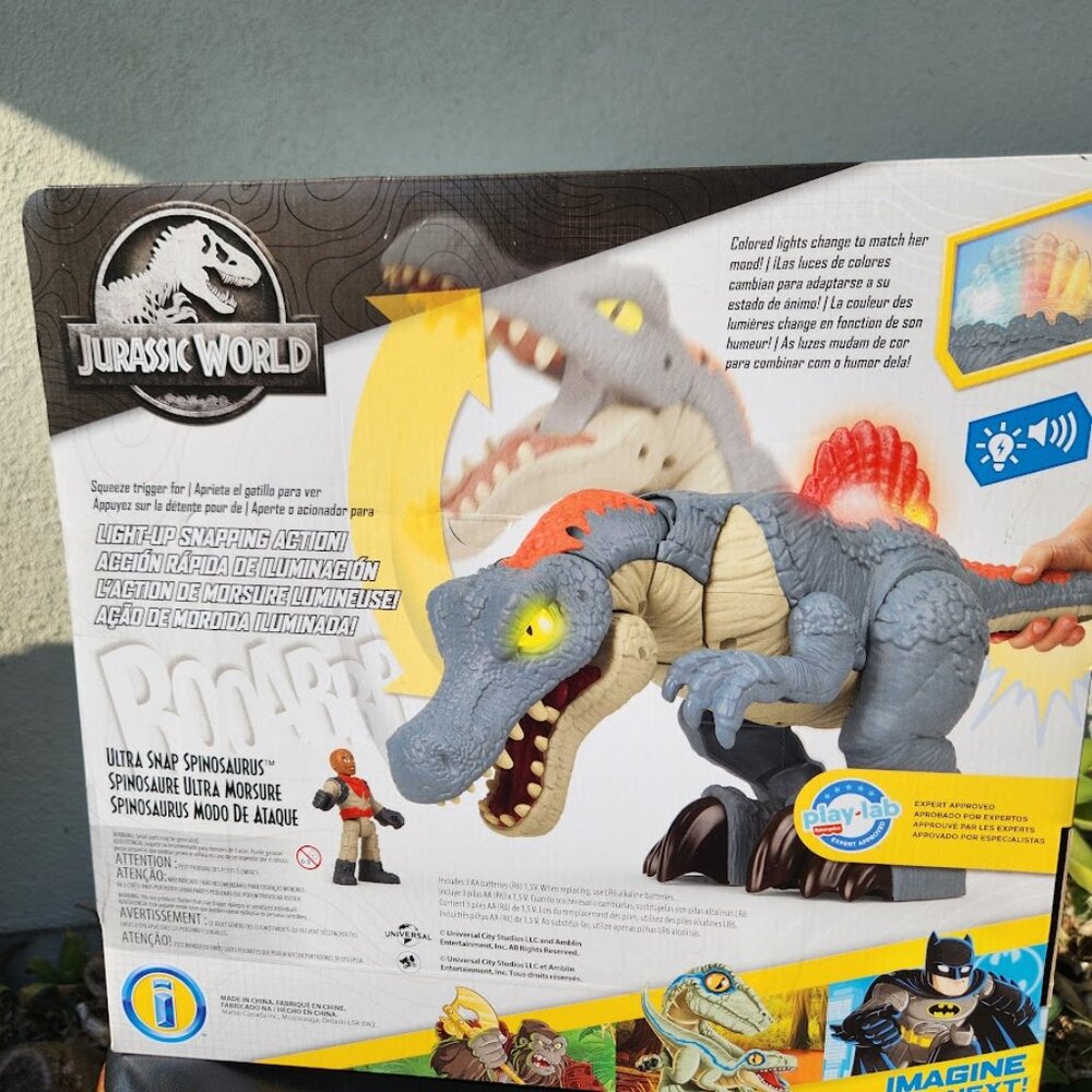 NEW Fisher-Price Imaginext LARGE Jurassic World Dinosaur Spinosaurus Toy - Picture 3 of 15